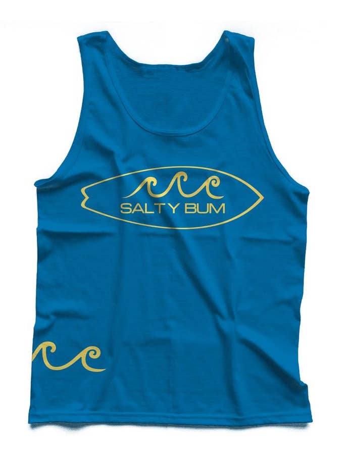 Surf's Up Tank (turkos/gult tryck) för wholesale av Salty Bum