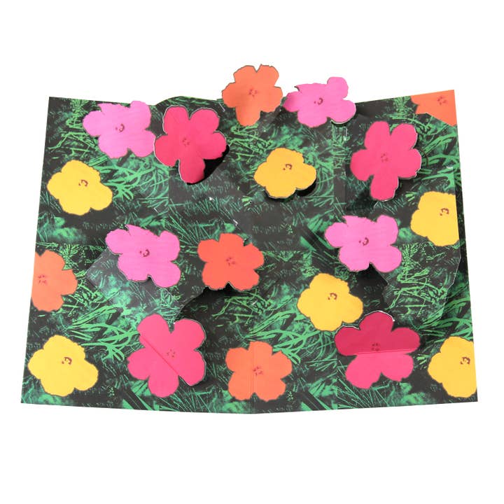 Andy Warhol Flowers Pop Up Greeting Card for wholesale by Poposition Press