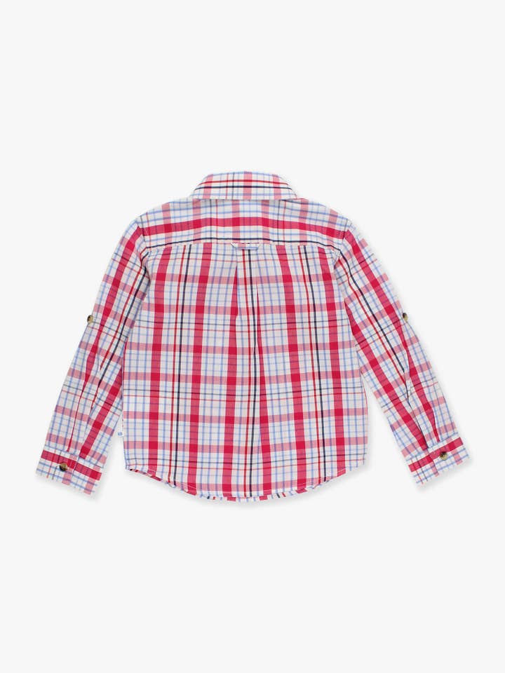 RuffleButts + RuggedButts - Vendita all'ingrosso Camicia button down - Bambini - Camicia a quadri a maniche lunghe con bottoni per ragazzi Adley7
