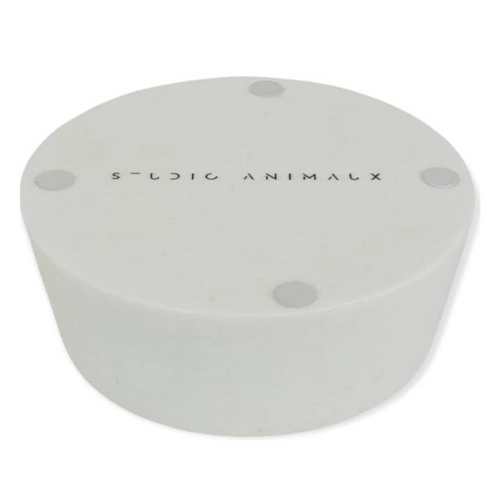 STUDIO ANIMAUX - Wholesale Pet Bowl - Cat/Dog - Marble food bowl | crystal white | Ø23 cm
