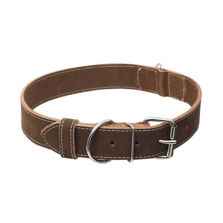 Forniture personalizzate per animali Collare in pelle di qualità per cani di design per la vendita all'ingrosso da parte di USA Leather Shop