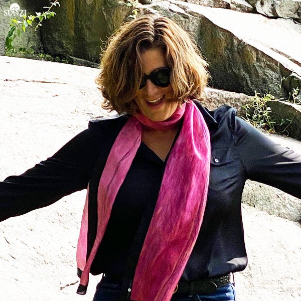 Bufanda rectangular de sarga de seda seca Tanami para venta al por mayor de Sunzi