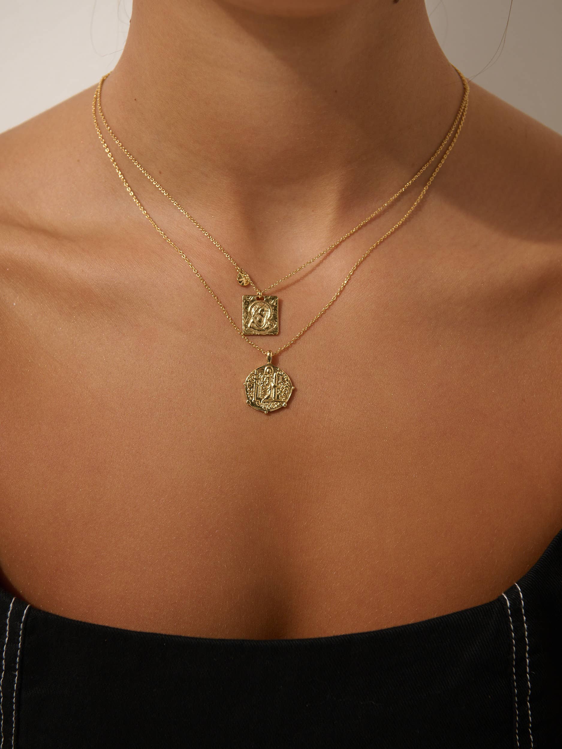 Angels Whisper Accessories - Wholesale Pendant/Charm Necklace - Theta 18K Gold Plated Charm Necklace2