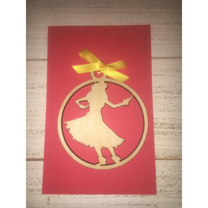Wahine Hula Kahiko Dancer Keepsake for wholesale by Aloha Cuts