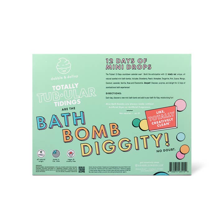 Dabble & Dollop® - Vente Bombe de bain/poudre effervescente pour le bain - Calendrier de l'Avent de bombes de bain Mini Drops® de 12 jours2