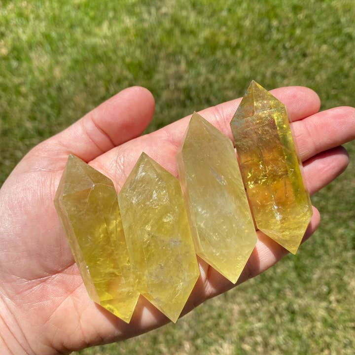 New Moon Beginnings - Wholesale Spiritual Stone/Crystal - Lemon Quartz Double Terminated Point - Polished Crystal