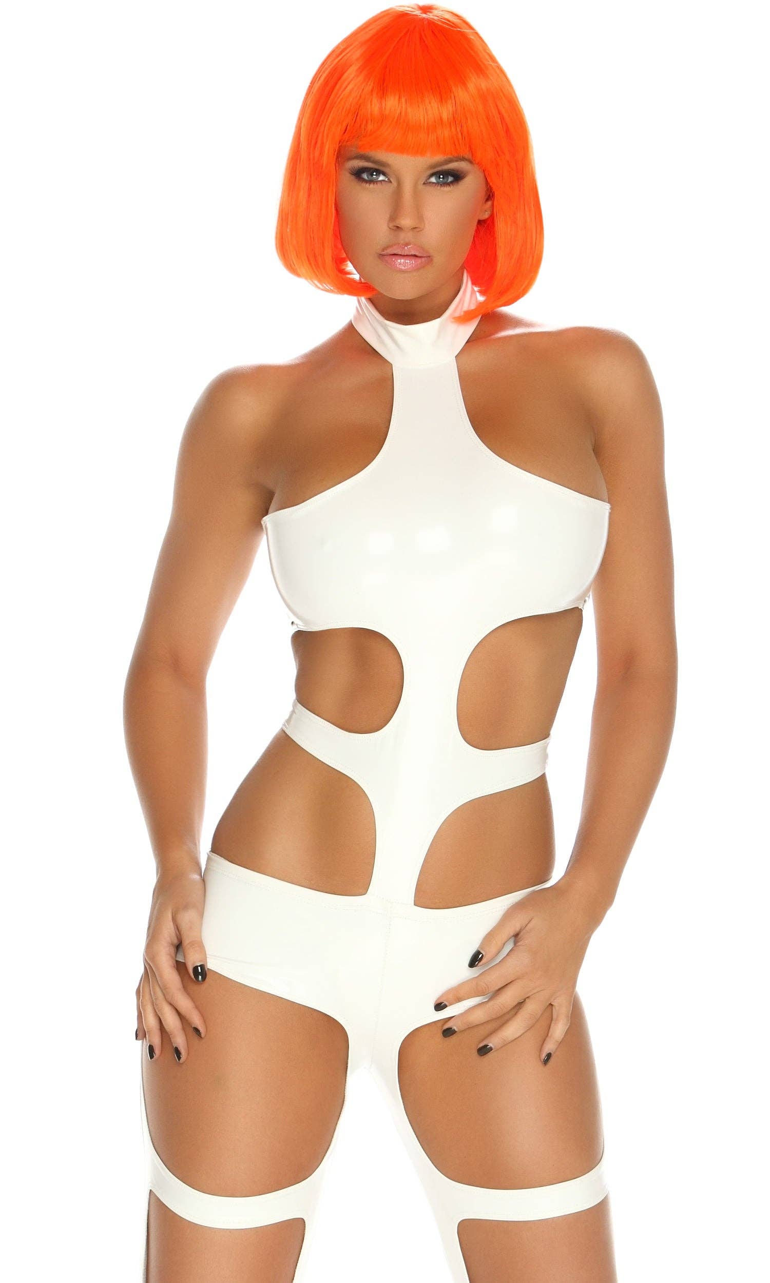 White Futuristic Element Sexy Movie Character Costume for wholesale on Faire0