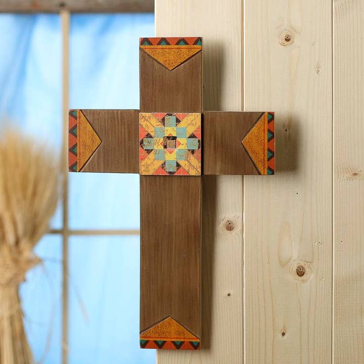 Croix murale tribale en bois de 11 3/4 po (paquet de 12 pièces) pour la vente par Factory Direct Craft