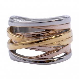 Rustfri stål ring med øjenfaldende design for engroshandel hos Bodywings