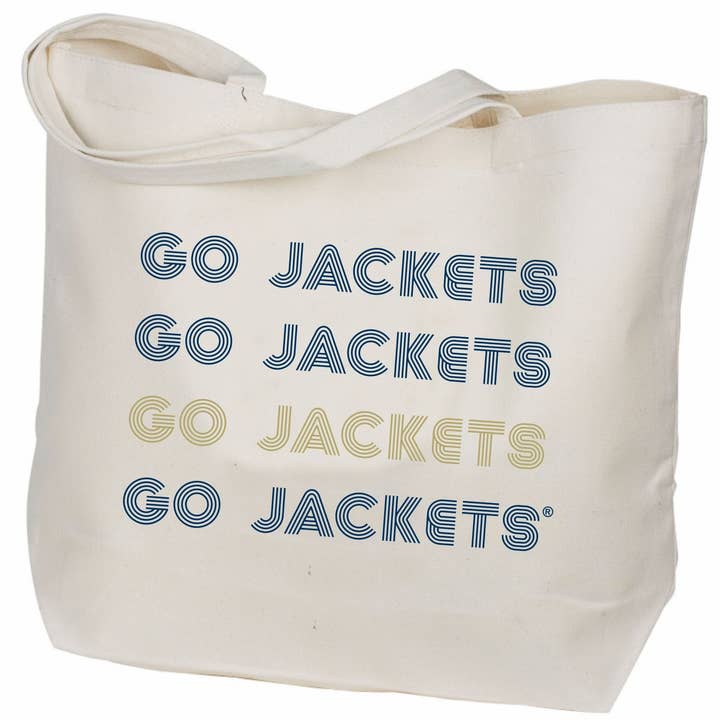 Georgia Tech Yellow Jackets Canvas Tote Bag - USA Made Cotton Canvas Tote by Desden for wholesale by Desden