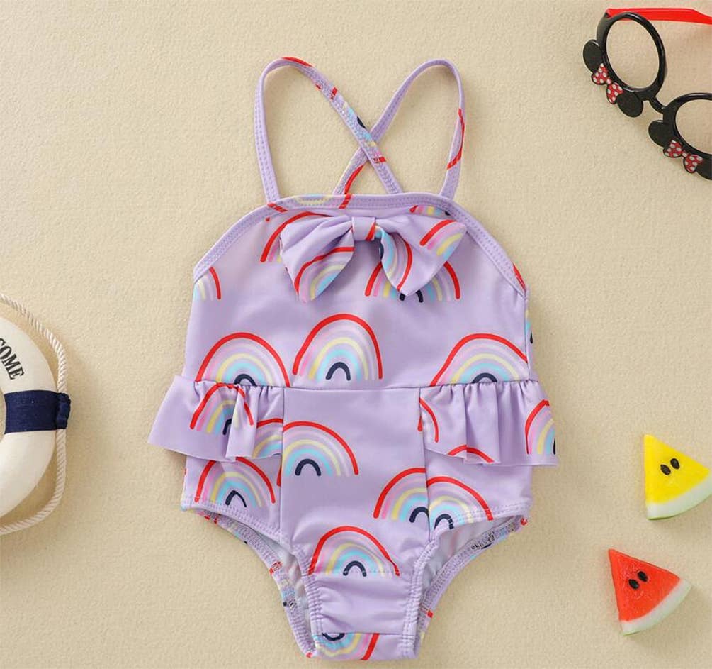 Fennco Styles – wholesale One-piece swimsuit – Kids – Fun Patterned Ruffled One-Piece Baby Swimsuit9