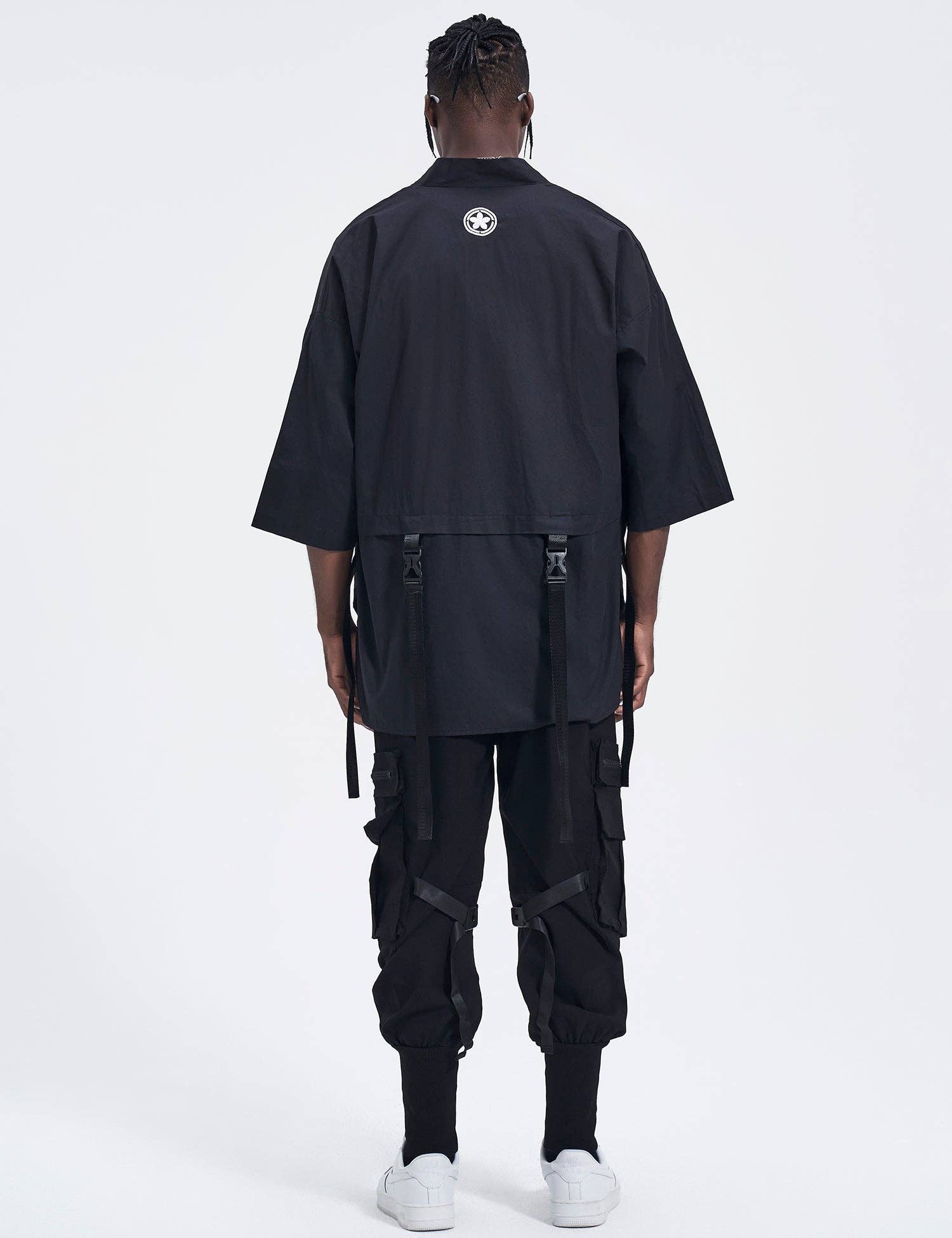 Black WSY5002 Samurai Kimono Shirt for wholesale on Faire6