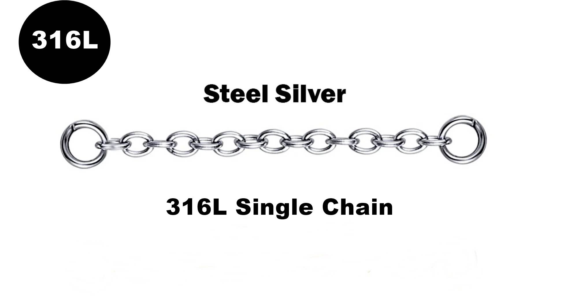 Crystal Clear Nose Screw Stud with Nose Ring And Chain-316L for wholesale on Faire6