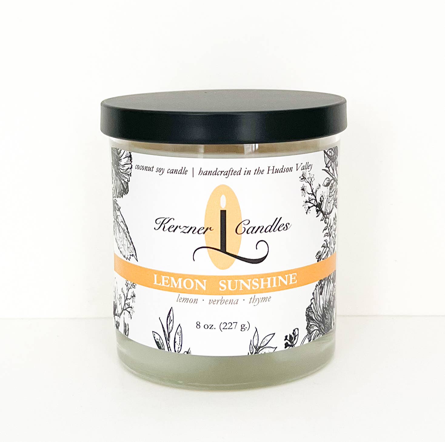 Kerzner Candles LLC - Wholesale Jar/Filled Candle - Lemon Sunshine 8 oz. candle