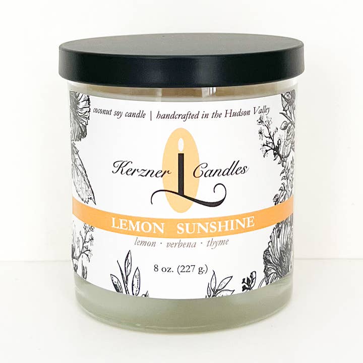 Kerzner Candles LLC - Wholesale Jar/Filled Candle - Lemon Sunshine 8 oz. candle 0