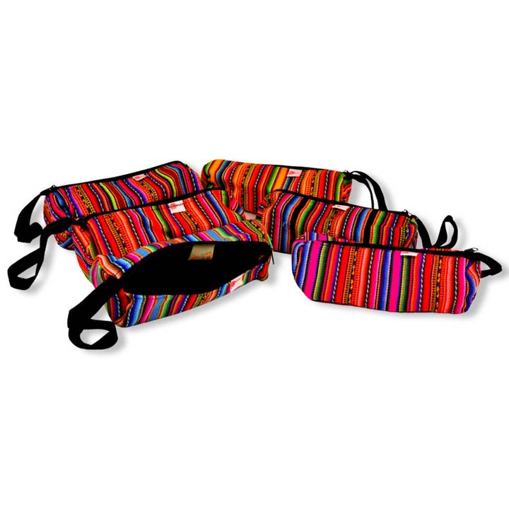 Sanyork Fair Trade - Wholesale Makeup/Cosmetic Bag - Manta Cylinder Cone Bag Make Up Personal Items Lined Zipper1
