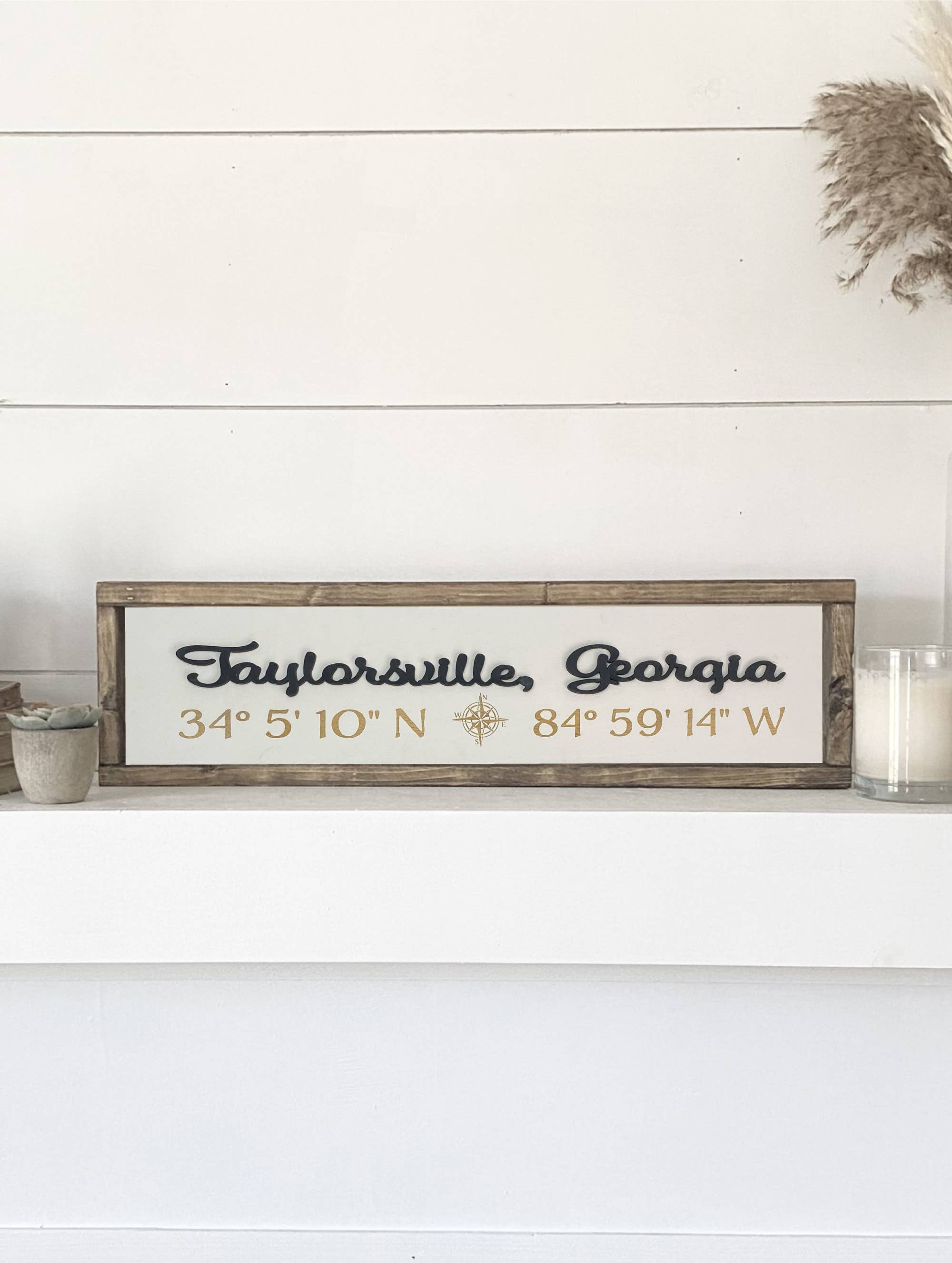 Pine Designs - Wholesale Sign - 24x6 "Any" City Sign -  Coordinates Wood Sign3