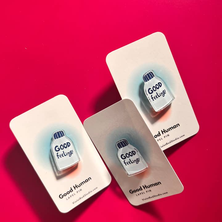 Godt Humør Reversnål | Positiv Gaveaccessory for engroshandel hos Violet Red Studio