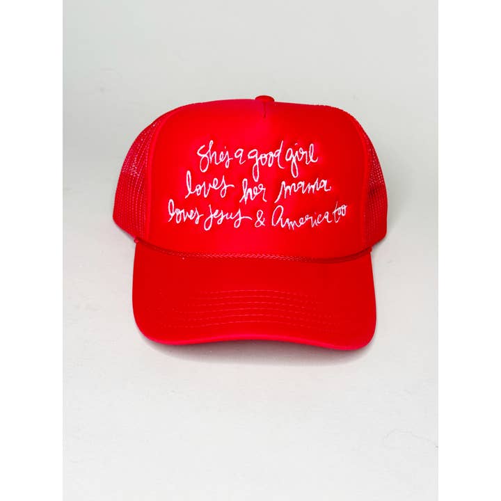 Poppy & Pine - Wholesale Trucker hat – Women’s - Shes a Good Girl Trucker Hat