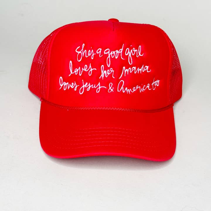 Poppy & Pine - Wholesale Trucker hat – Women’s - Shes a Good Girl Trucker Hat0