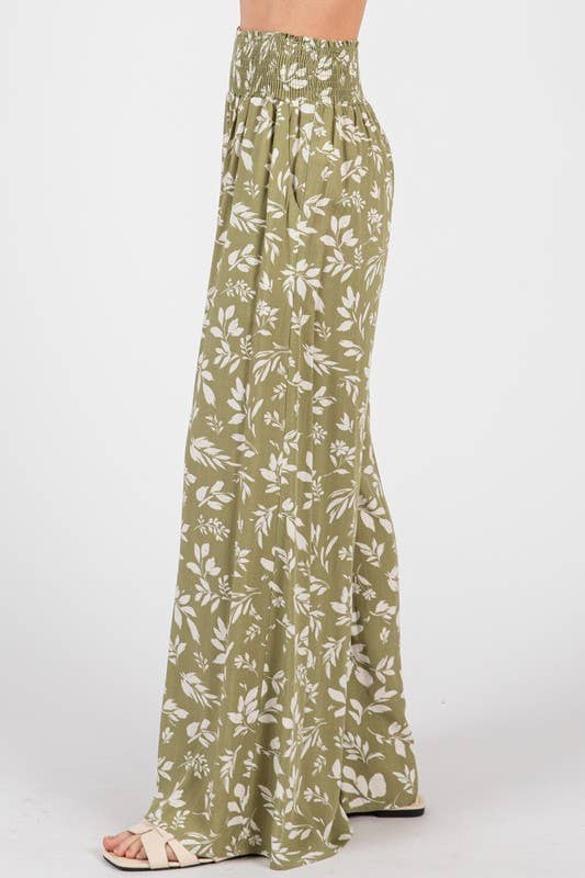 Final Touch - Wholesale Pants - Women's - Wide Smock Waist Wide Leg Pants - VNP70263B59