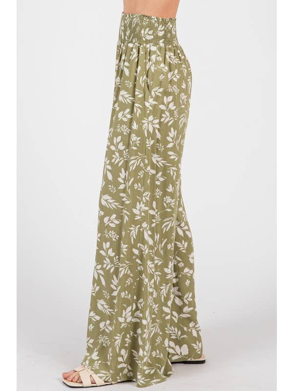 Final Touch - Wholesale Pants - Women's - Wide Smock Waist Wide Leg Pants - VNP70263B59