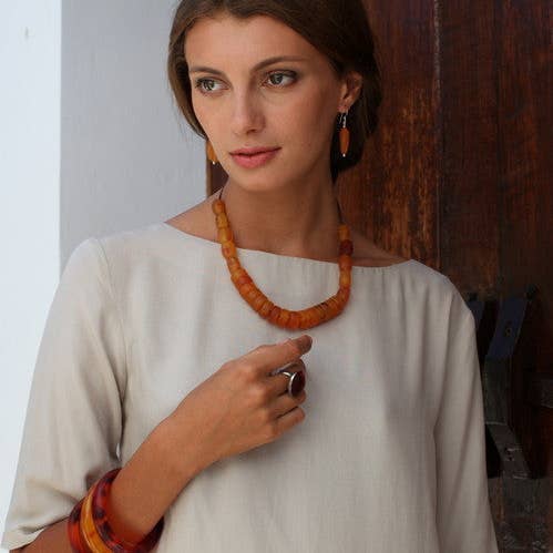 Polka Luka - Wholesale Beaded/pearl necklace - Crete Resin Necklace12