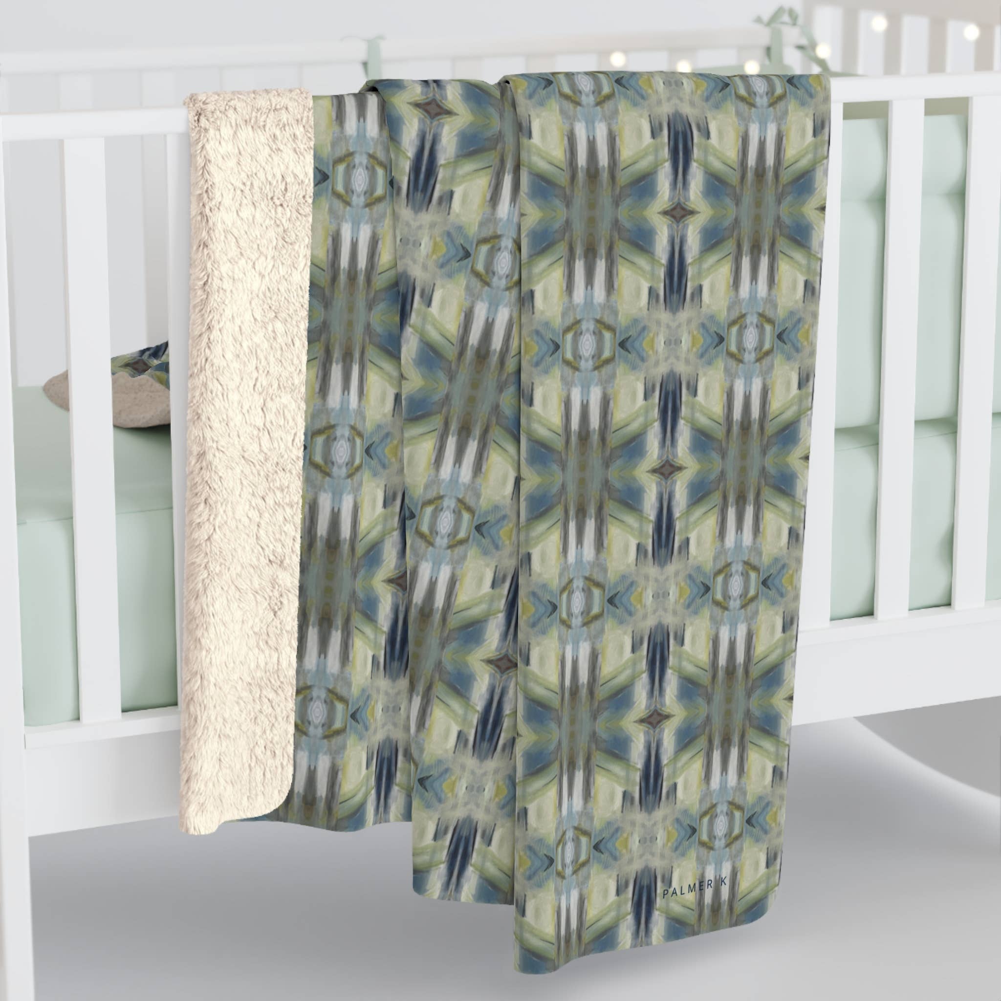 PALMER K Designs - Wholesale Throw Blanket - Sherpa Throw / Blanket: Geometric (BMW/P7)4