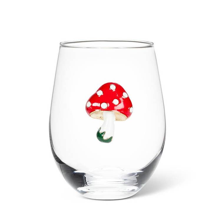 Abbott - Wholesale Wine Glass - Stemless Wine Glass with Mushroom-4.5"H(16oz)