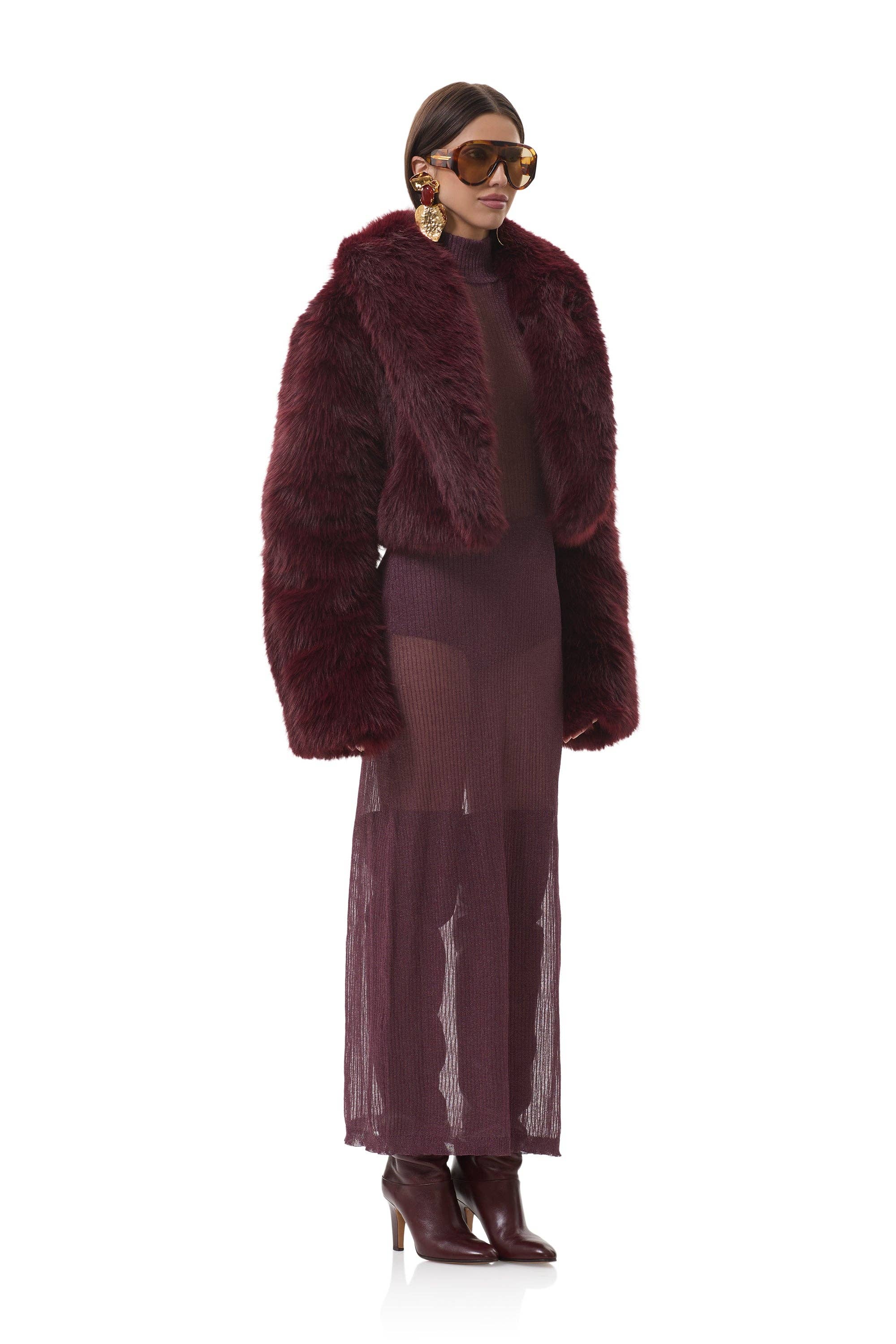 Stephanie Fur Jacket - Port Royal for wholesale on Faire2