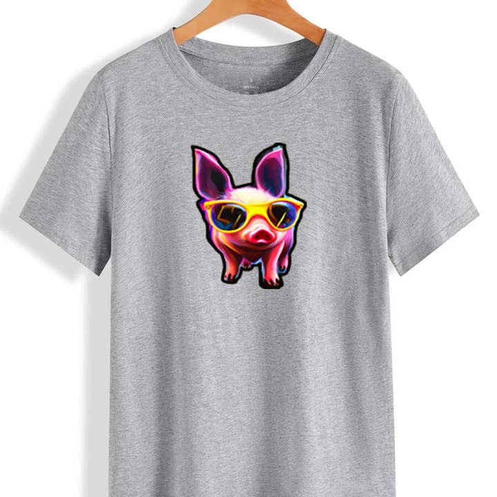 Maglietta per bambino Maialino carino con occhiali Maglietta per la vendita all'ingrosso da parte di Maqoba