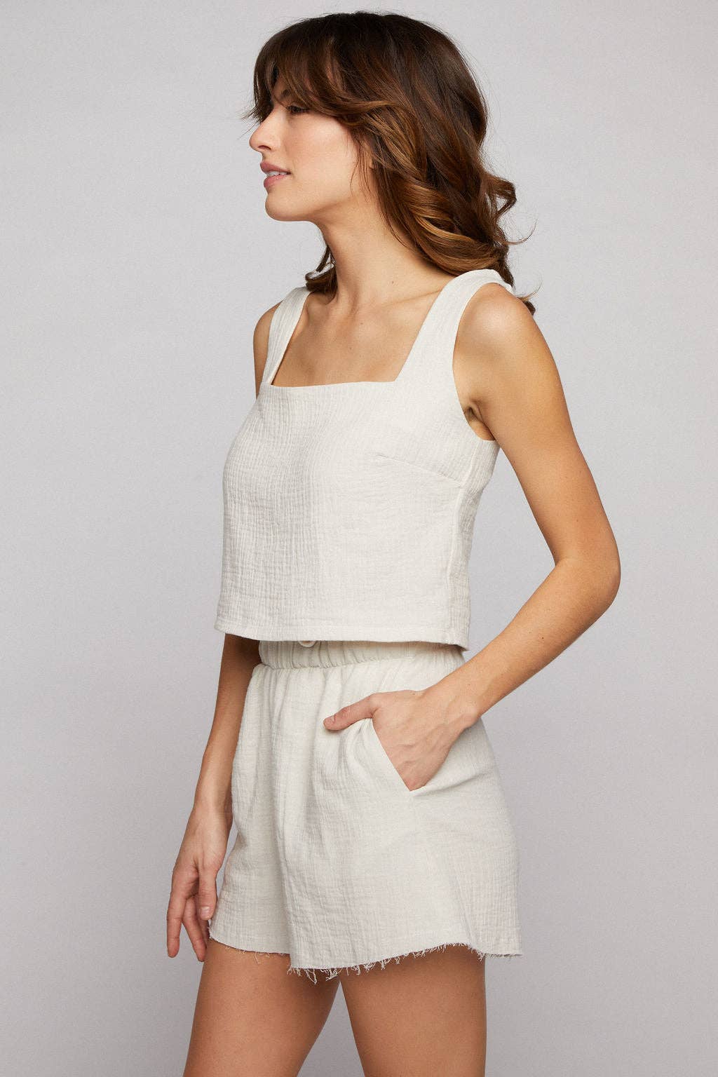 Naturale Pantaloncini Marina a vita alta - Naturali in vendita all'ingrosso su Faire2