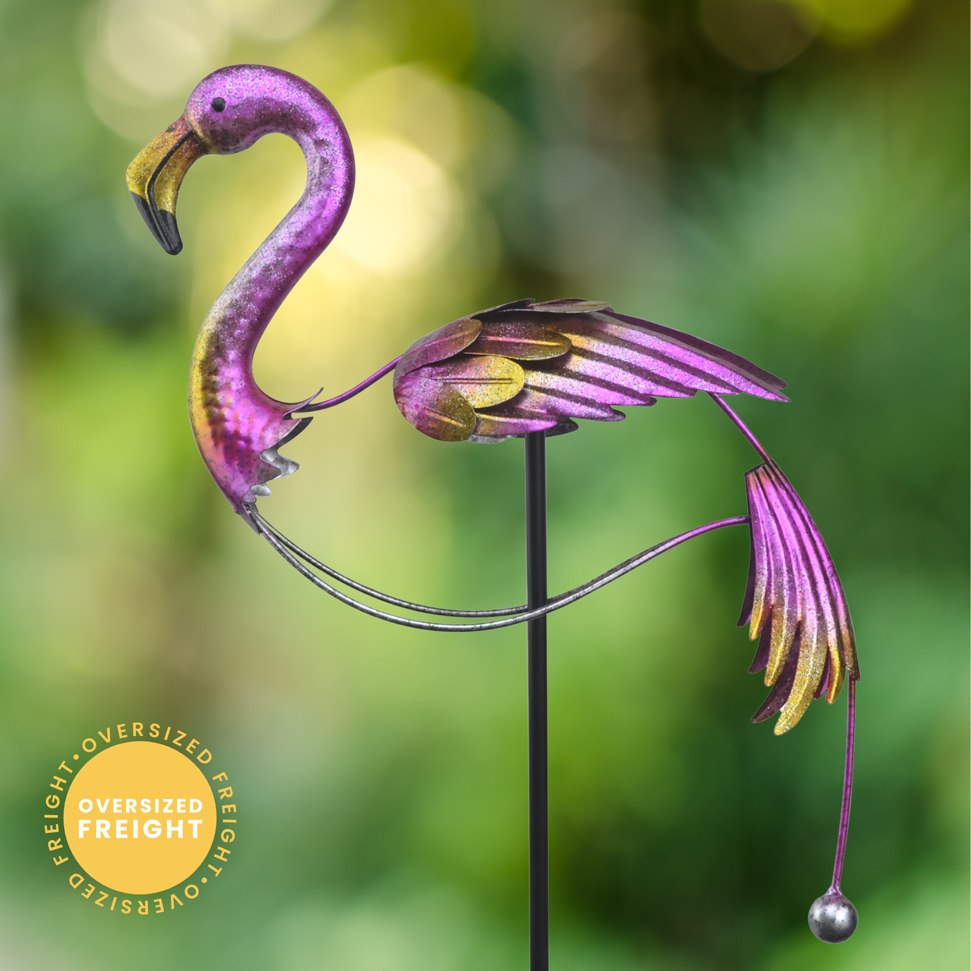 RCS Gifts - Wholesale Garden/Lawn Stake - Flamingo Balancer Garden Stake - 47"0