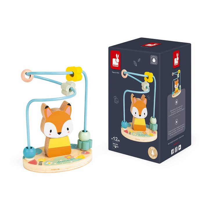 Janod - Wholesale Wood Toy - Kids - Pure - Fox Bead Maze