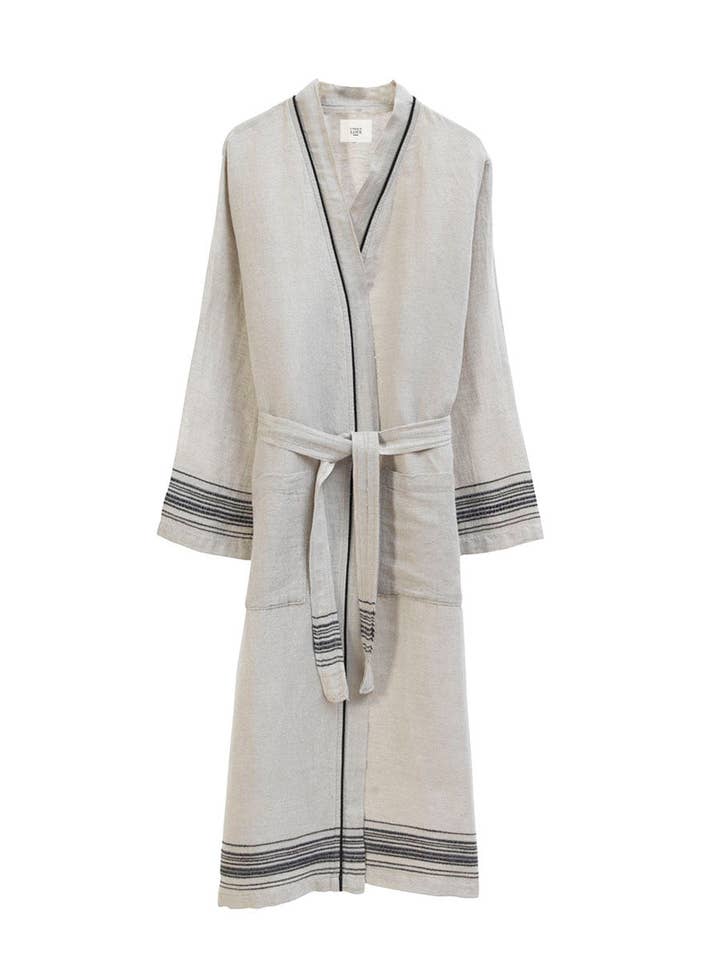 Kimono étnico preto por atacado de UNIQUE LOVE Design