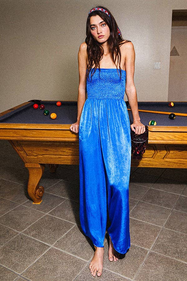 BUCKETLIST INC – wholesale Jumpsuit – Women's – R5177 Wide Legs Smocked Solid Tube Jumpsuit10