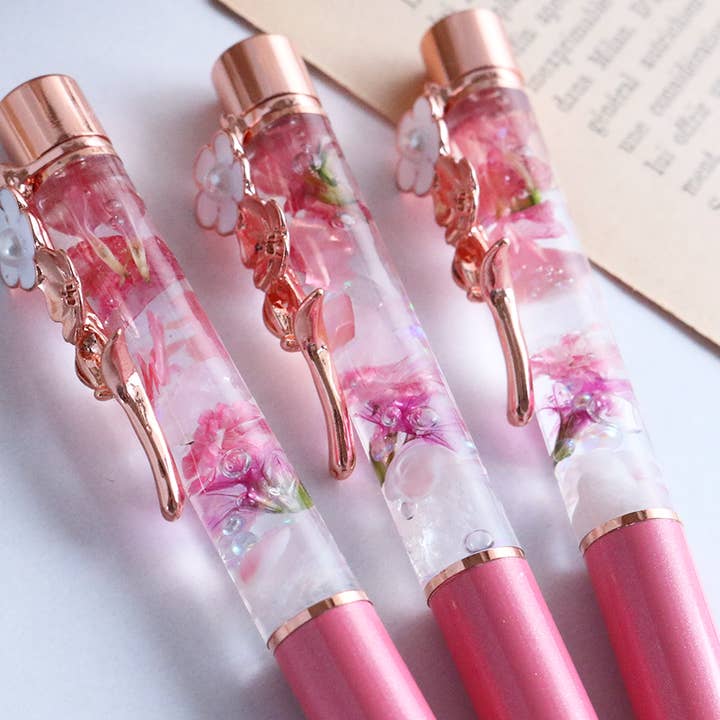 New Wonder – wholesale Pen – Floral Pen - Sakura Pink
