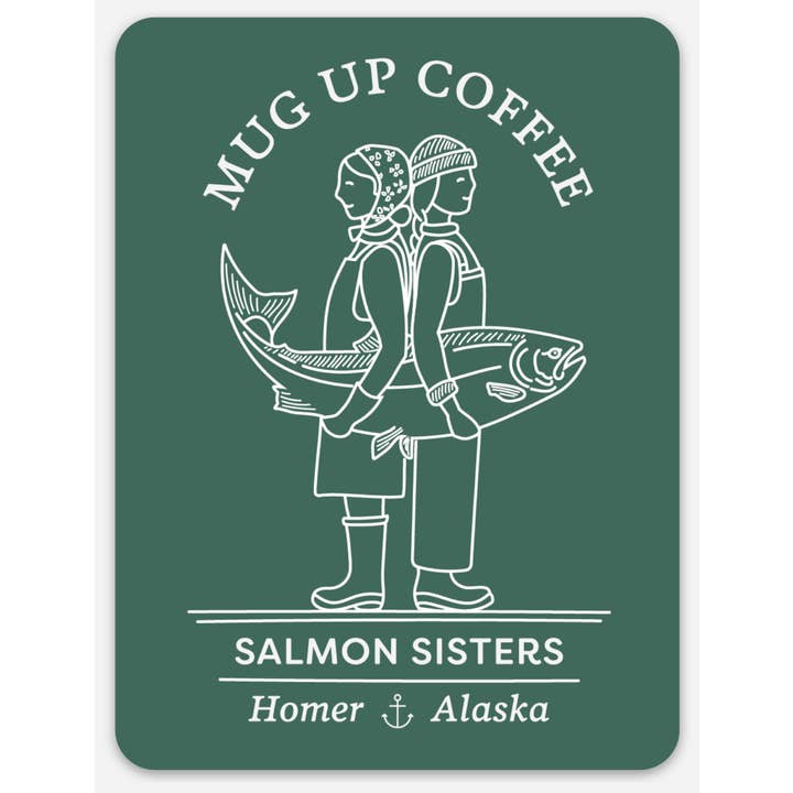Mug Up Decal for wholesale by Salmon Sisters