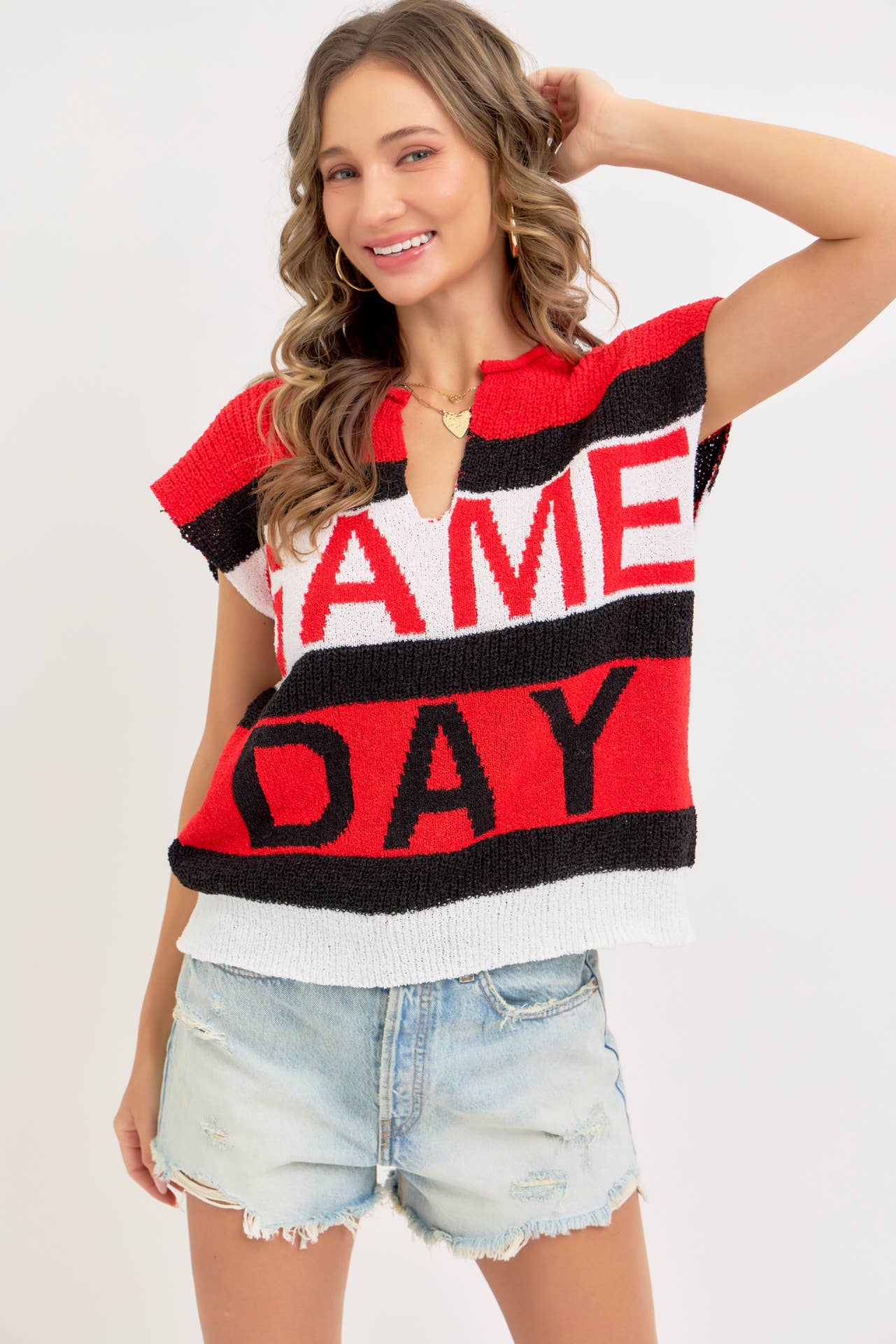 Sweet Lovely by Jen - Vendita all'ingrosso Top in maglia - Donna - GIORNO DELLA PARTITA PERFETTO PER MOSTRARE IL TUO SPIRITO DI SQUADRA CON STILE5