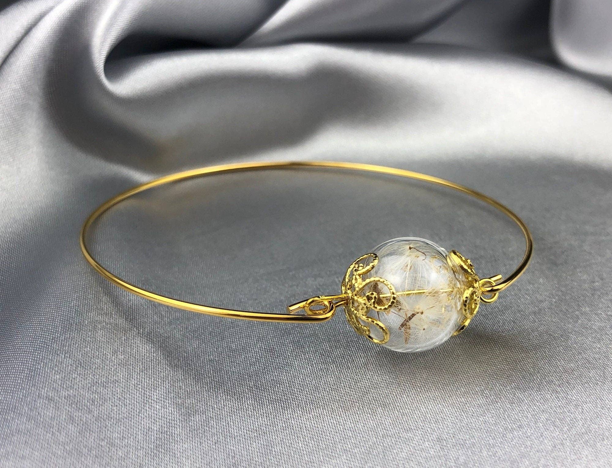 MadamLili - Wholesale Bangle Bracelet - Dandelion Dandelion Seed Bangle - Gold plated14