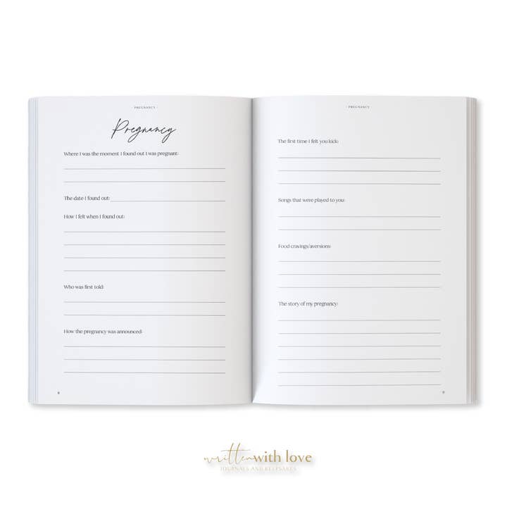 Written With Love – wholesale Memory book – Child & baby – Baby Memory Book with Keepsake Box - Oatmeal 7
