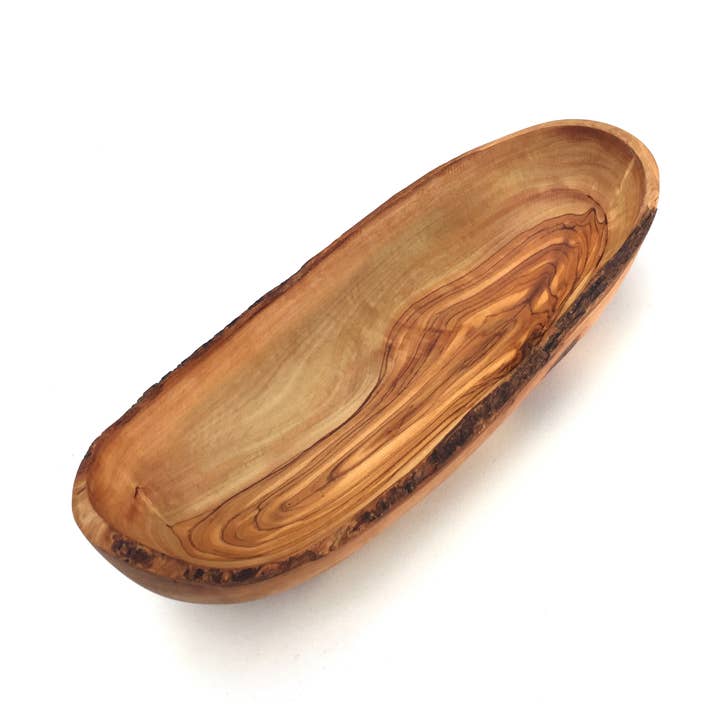 medina mood - Wholesale Serve Bowl - bowl oblong baguette bowl made of olive wood0