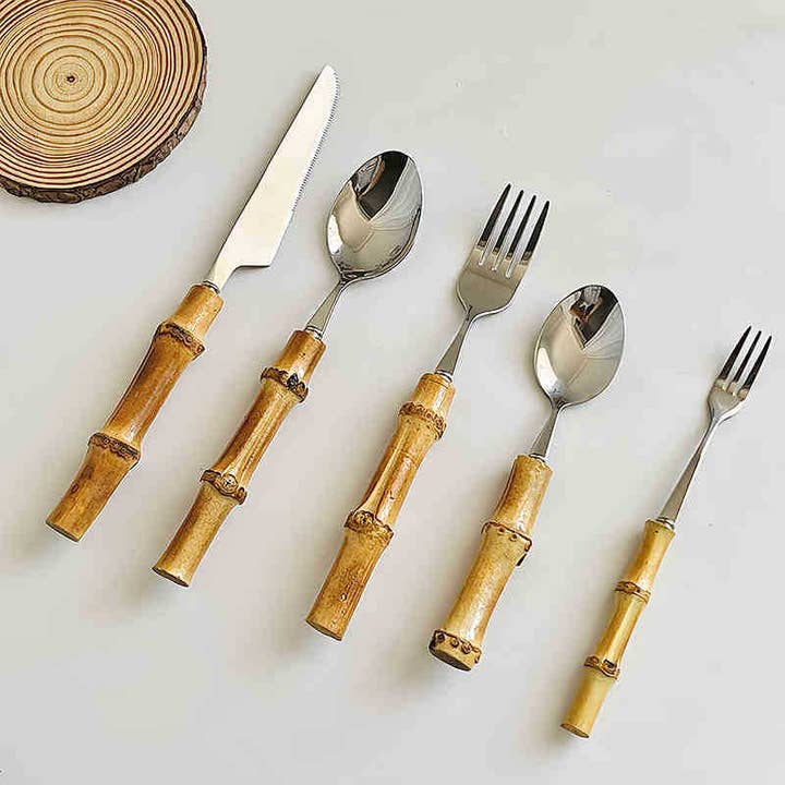 304 Stainless Steel Bamboo Handle Cutlery M25W282 and other Purchase wholesale bamboo tableware. Free returns & net 60 terms on Faire trending on Faire.