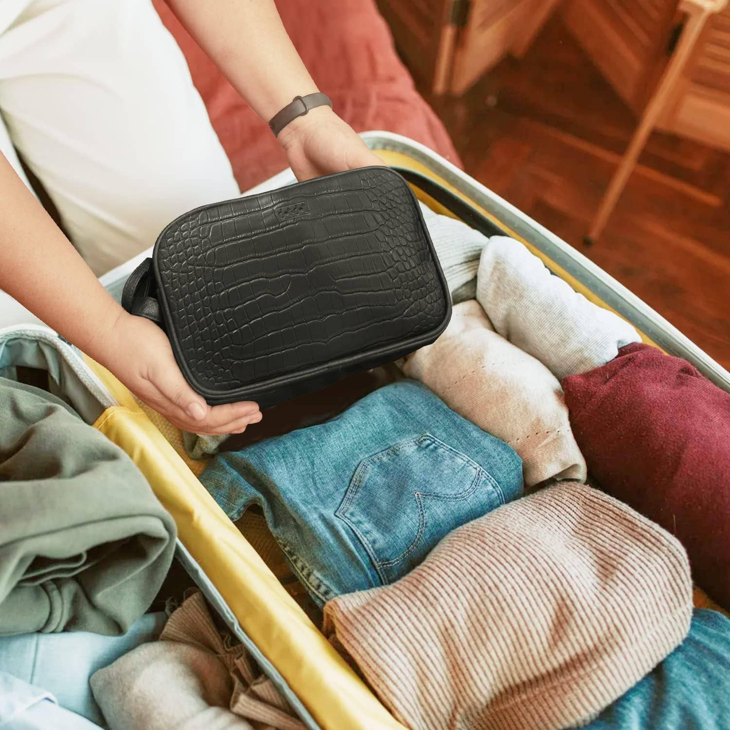 Dot&Dot - Venta al por mayor Neceser - Hombre - Neceser de piel de cocodrilo para hombre13