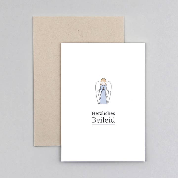 Trauerkarte Engel Christa für den Großhandel von Kunst an Papier