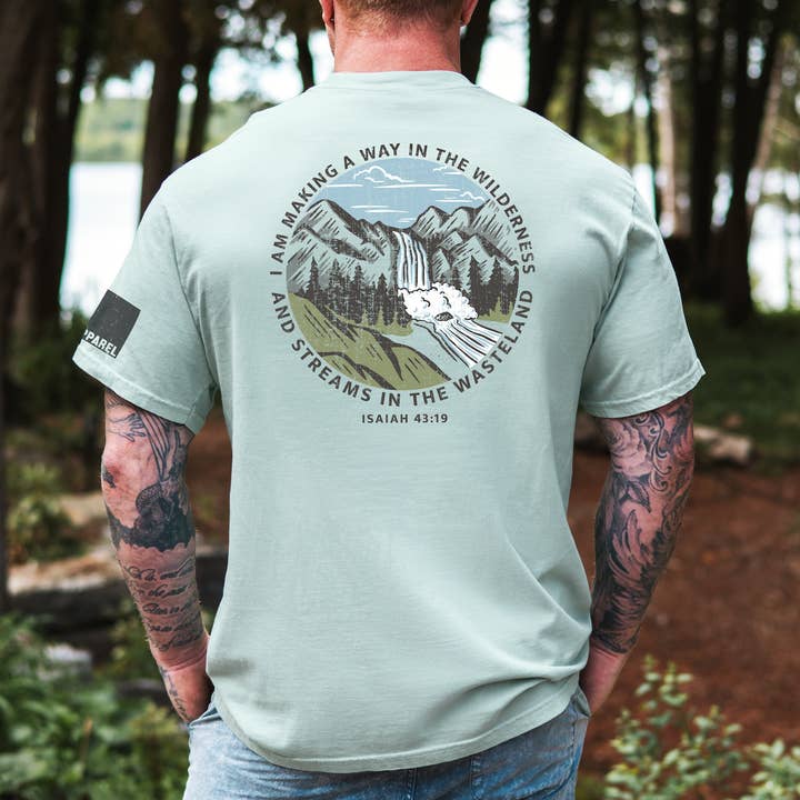 Streams In The Wasteland Christian Graphic Tee - Bay for wholesale by Never Lose Hope Designs