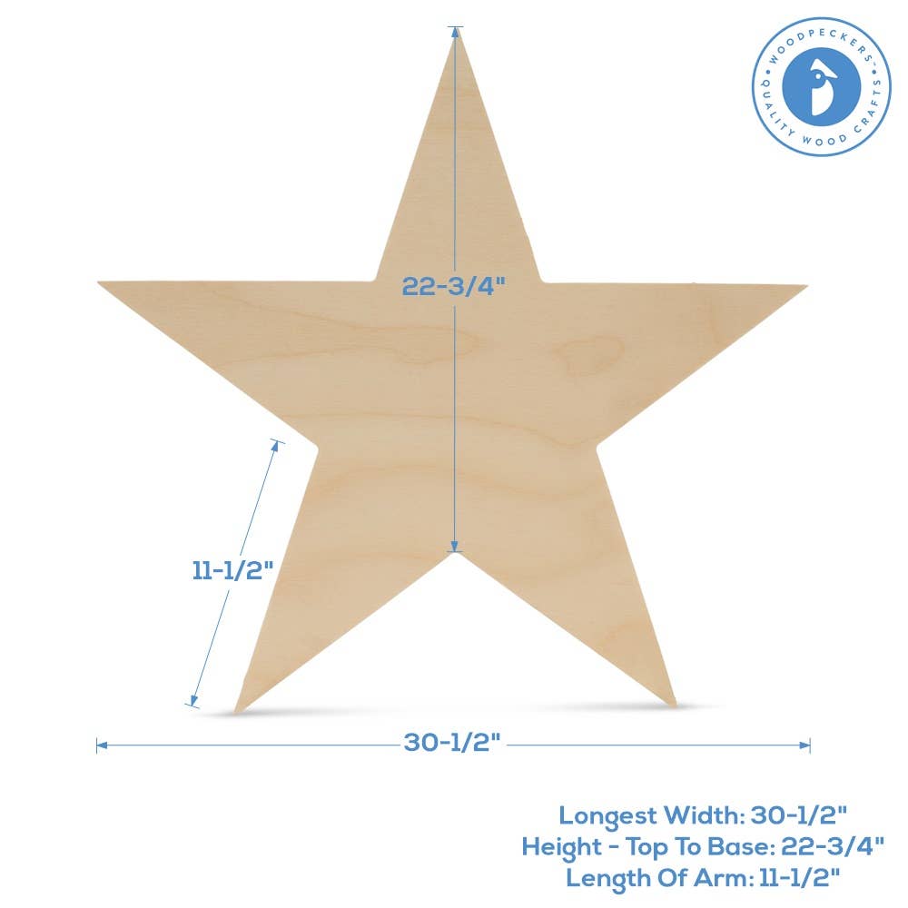 Woodpeckers Crafts - Wholesale Cutouts - Plywood Star12