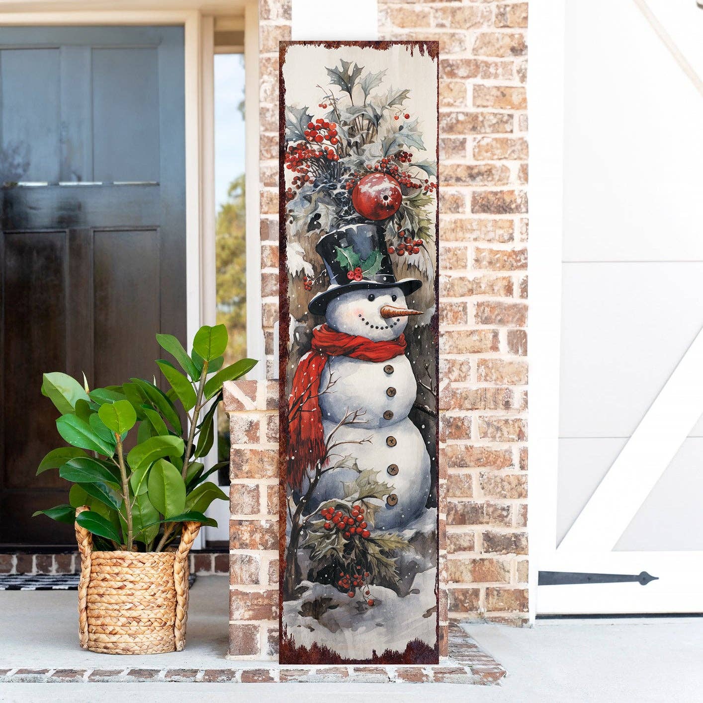 TX USA Corporation - Wholesale Christmas Decoration - Winter Welcome Snowman Porch Sign | Rustic Farmhouse Outdoor Decor4