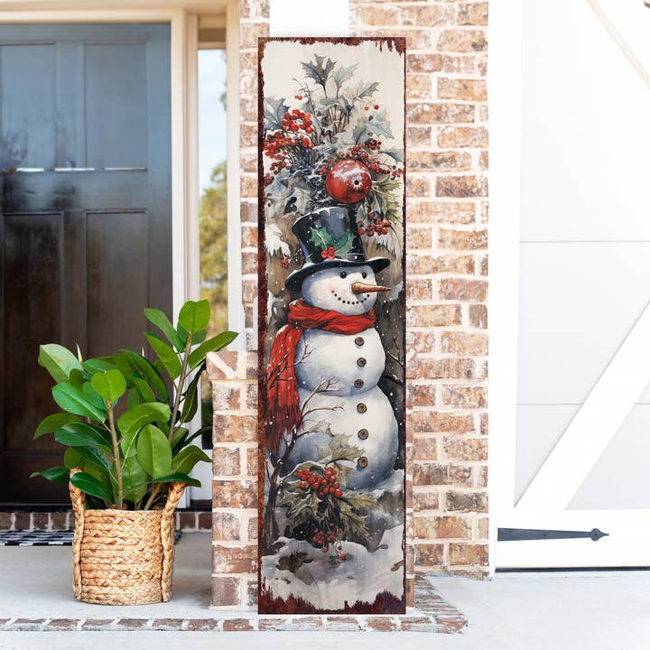 TX USA Corporation - Wholesale Christmas decoration - Farmhouse Snowman "Let It Snow" Porch Sign | Christmas Welcome Decor4
