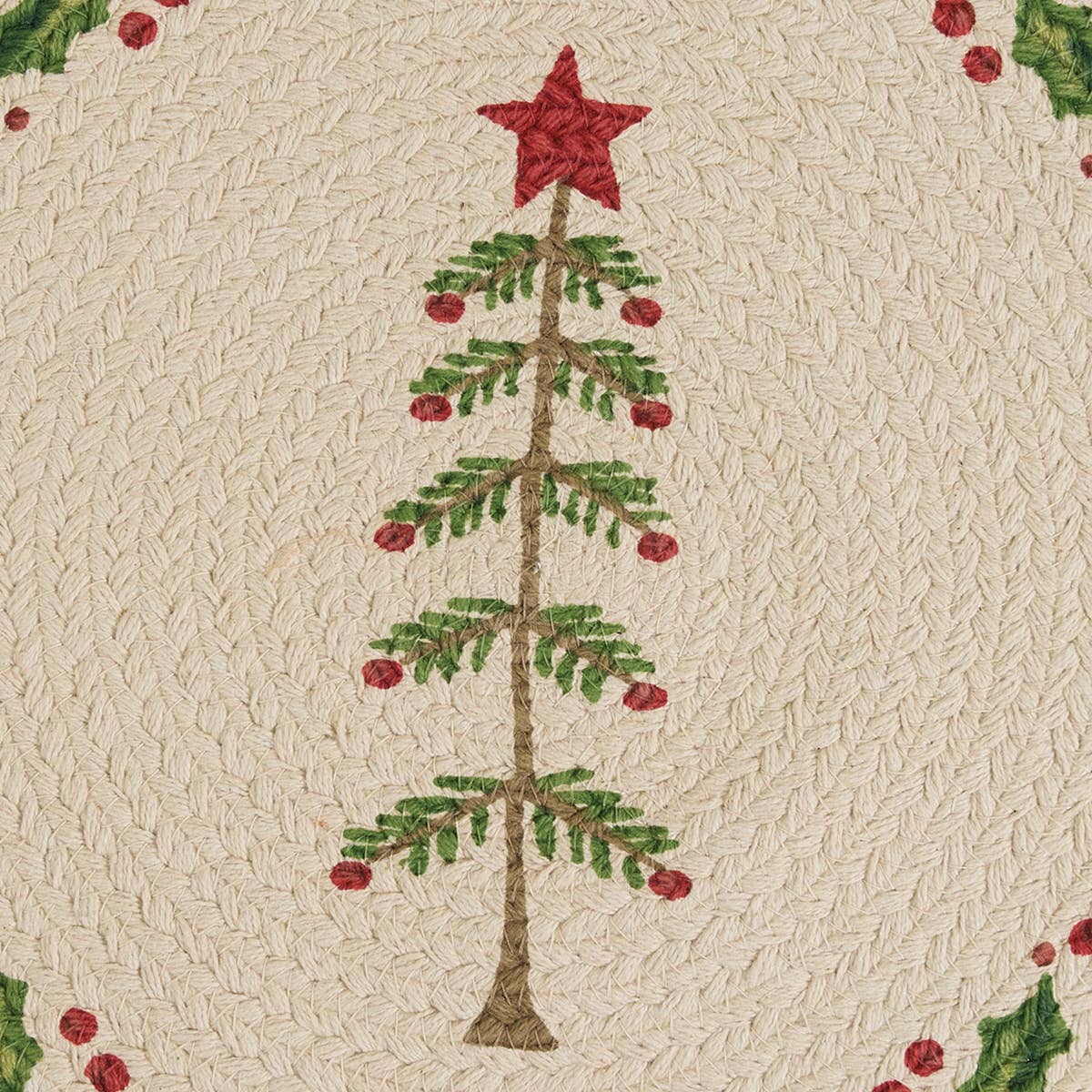 Park Designs – wholesale Placemat – Feather Tree Printed Braided Placemat 15" Dia2